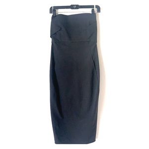 Rick Owens strapless gray dress